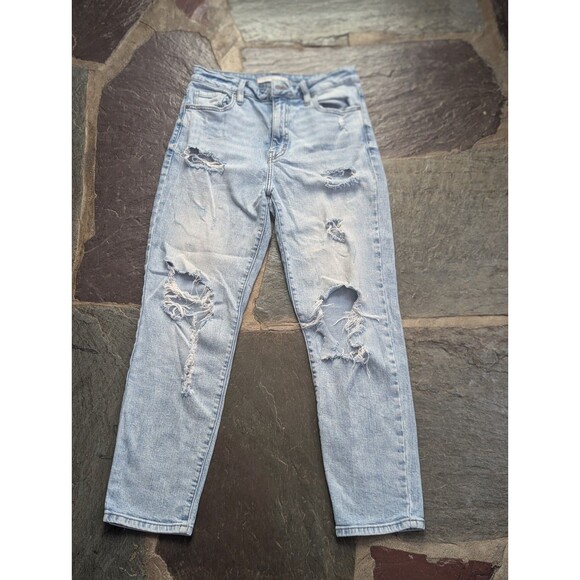 Eunina Distressed LIGHT BLUE Women's Jeans SZ 7 - Picture 1 of 16